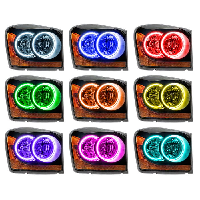 Oracle Lighting 7107-333 SMD Pre-Assembled Headlights, Black Bezel, ColorSHIFT 2.0 - Truck Part Superstore