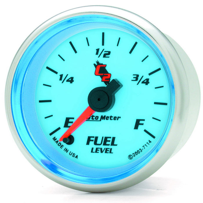 AutoMeter 7114 GAUGE; FUEL LEVEL; 2 1/16in.; 0-280O PROGRAMMABLE; C2 - Truck Part Superstore