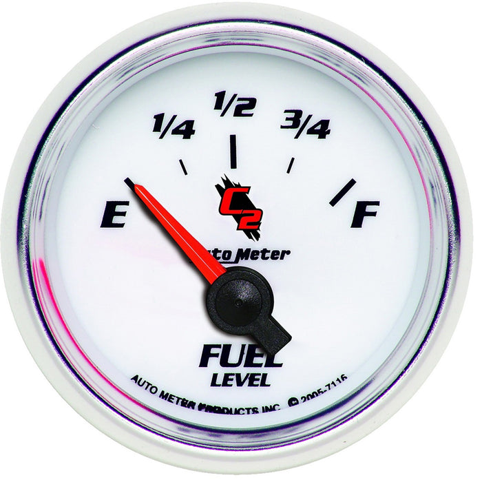 AutoMeter 7116 GAUGE; FUEL LEVEL; 2 1/16in.; 240OE TO 33OF; ELEC; C2 - Truck Part Superstore