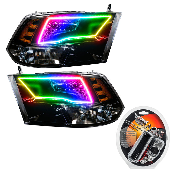 Oracle Lighting 7121-330 SMD Pre-Assembled Headlights, Black Bezel, ColorSHIFT - Truck Part Superstore