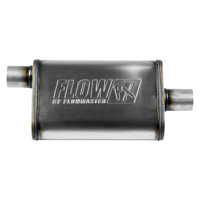 Flowmaster 71225 FlowFX Muffler; 2.25 Offset In/2.25 Center Out; Clamp On; 409 Stainless Steel; - Truck Part Superstore