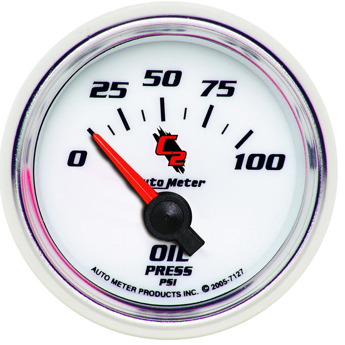 AutoMeter 7127 GAUGE; OIL PRESSURE; 2 1/16in.; 100PSI; ELECTRIC; C2 - Truck Part Superstore