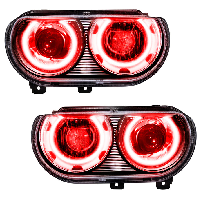 Oracle Lighting 7132-003 SMD Pre-Assembled Headlights, HID Style, Red - Truck Part Superstore