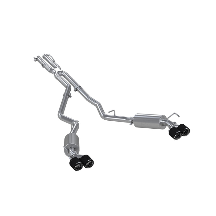 MBRP Exhaust S52053CF T304 Stainless Steel with Quad Carbon Fiber Tips. - Truck Part Superstore