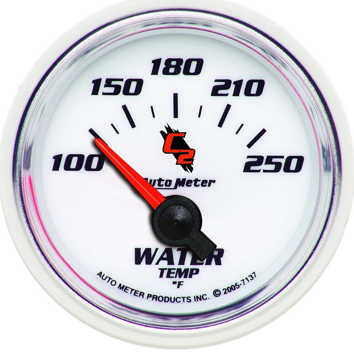 AutoMeter 7137 GAUGE; WATER TEMP; 2 1/16in.; 100-250deg.F; ELECTRIC; C2 - Truck Part Superstore