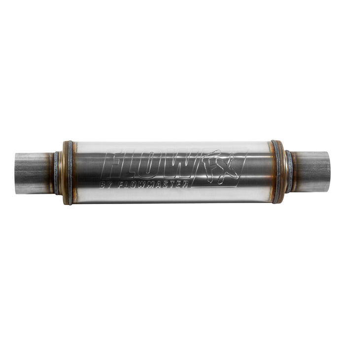 Flowmaster 71416 FlowFX Muffler; 2.5 in. Inlet/Outlet; Clamp On; Stainless Steel; Brushed Finish; - Truck Part Superstore