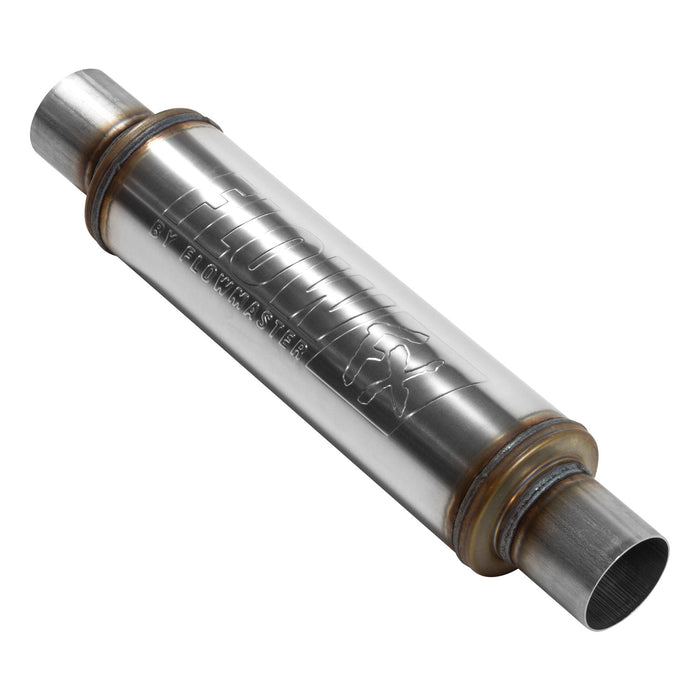 Flowmaster 71416 FlowFX Muffler; 2.5 in. Inlet/Outlet; Clamp On; Stainless Steel; Brushed Finish; - Truck Part Superstore