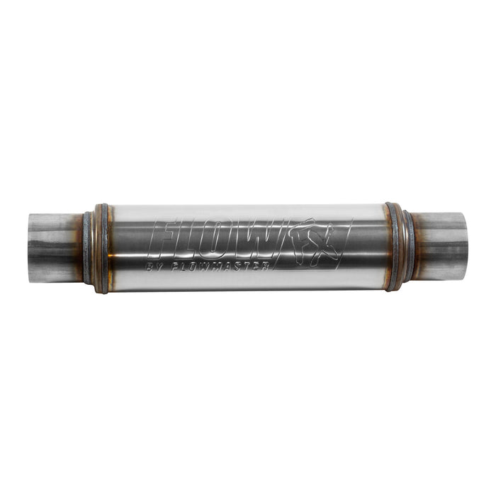 Flowmaster 71419 FlowFX Muffler; 3 in. Inlet/Outlet; Clamp On; Stainless Steel; Natural Finish; - Truck Part Superstore
