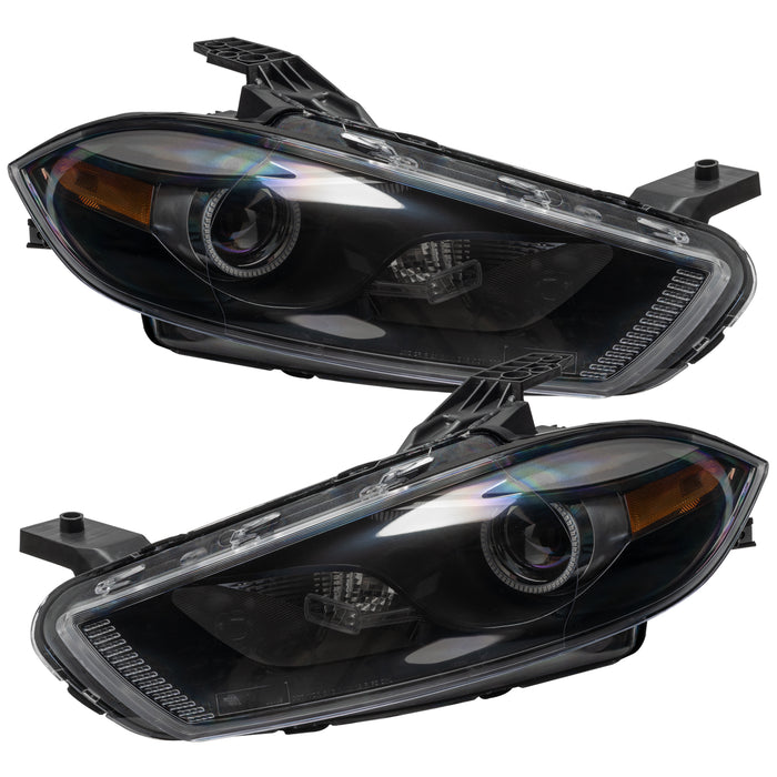 Oracle Lighting 7142-504 SMD Pre-Assembled Headlights, HID Style, Black Bezel, ColorSHIFT - Simple - Truck Part Superstore