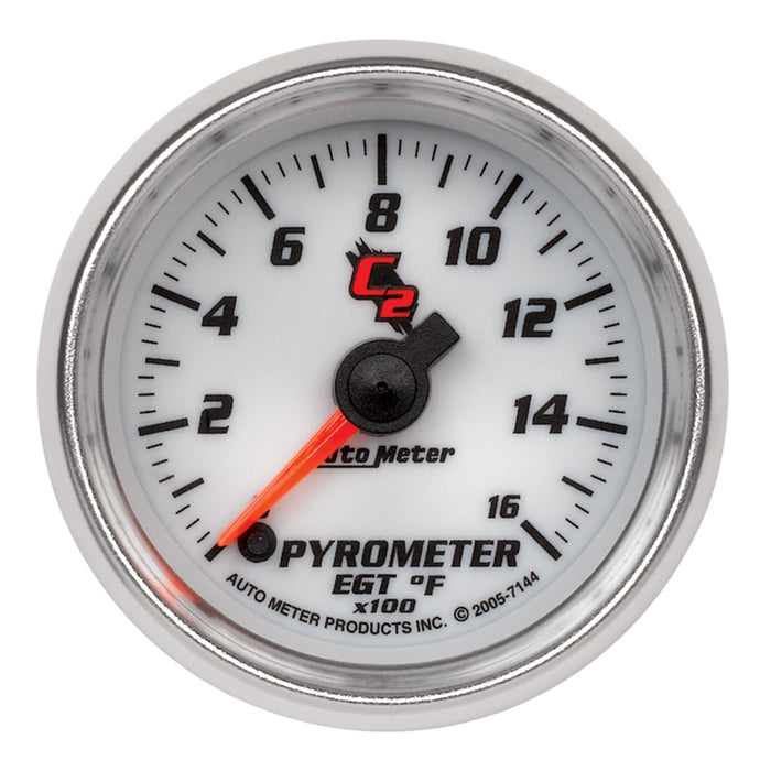 AutoMeter 7144 GAUGE; PYROMETER (EGT); 2 1/16in.; 1600deg.F; DIGITAL STEPPER MOTOR; C2 - Truck Part Superstore