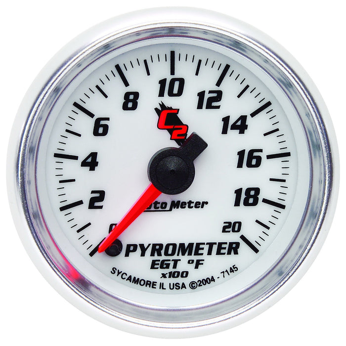 AutoMeter 7145 GAUGE; PYROMETER (EGT); 2 1/16in.; 2000deg.F; DIGITAL STEPPER MOTOR; C2 - Truck Part Superstore