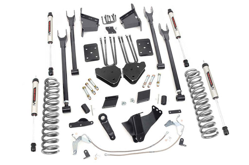 Rough Country 56570 6 Inch Ford 4-Link Suspension Lift Kit Rear Overload Springs w/V2 Shocks 11-14 F-250 4WD Rough Country - Truck Part Superstore
