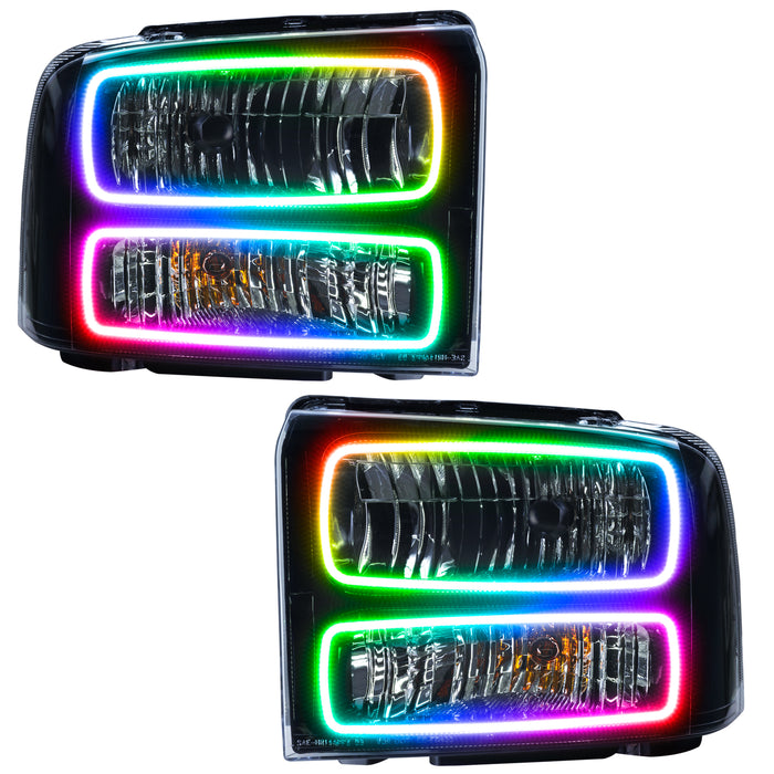 Oracle Lighting 7147-333 SMD Pre-Assembled Headlights, Black Bezel, ColorSHIFT 2.0 - Truck Part Superstore
