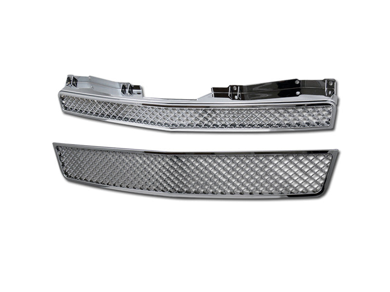 Armordillo USA 7147386 2007-2014 Chevy Suburban 2Pcs Mesh Style Front Grille (Chrome) - Truck Part Superstore