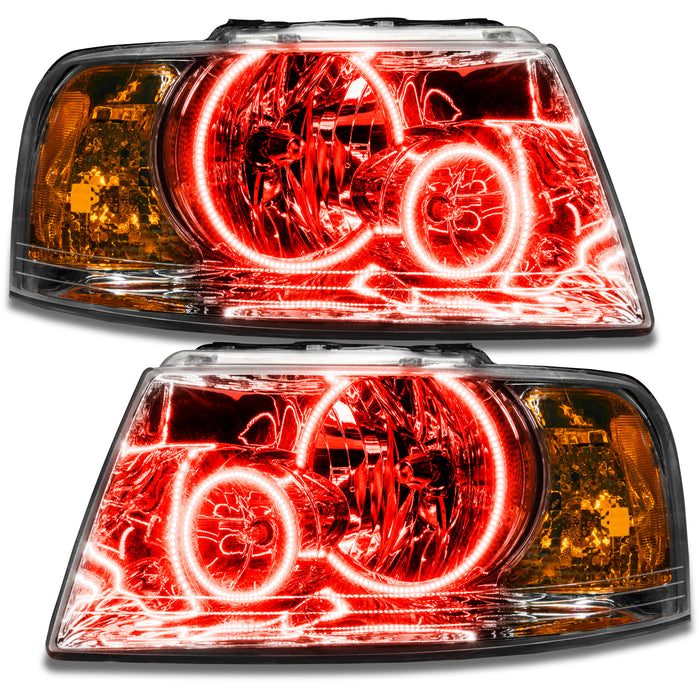 Oracle Lighting 7153-003 SMD Pre-Assembled Headlights, Chrome Bezel, Red - Truck Part Superstore