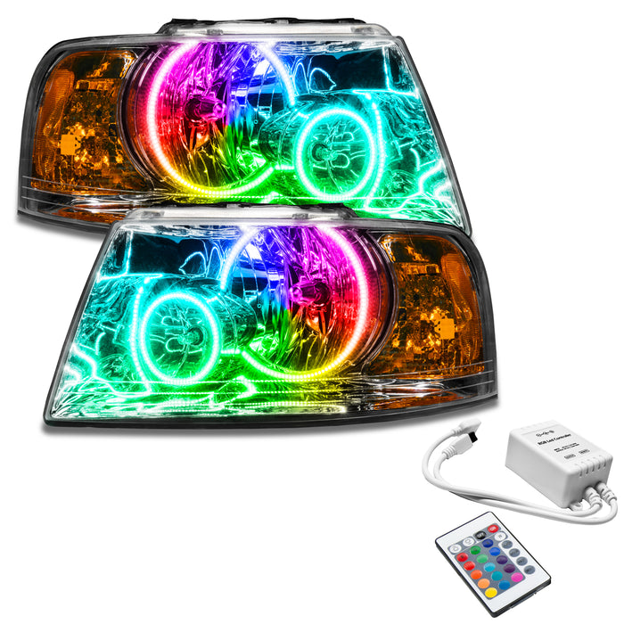 Oracle Lighting 7153-504 SMD Pre-Assembled Headlights, Chrome Bezel, ColorSHIFT - Simple - Truck Part Superstore