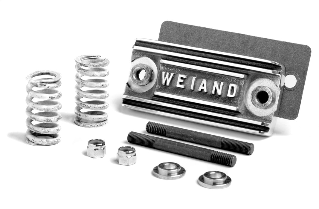 Weiand 7157P SuperCharger Pop Off Plate; Front Of Manifold; 1.75 in Install Height; Polished; - Truck Part Superstore