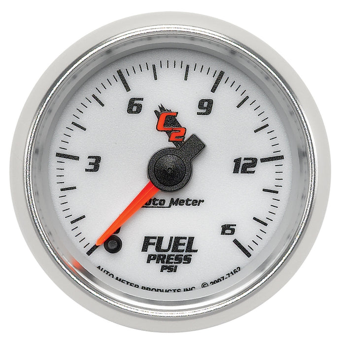 AutoMeter 7162 GAUGE; FUEL PRESSURE; 2 1/16in.; 15PSI; DIGITAL STEPPER MOTOR; C2 - Truck Part Superstore