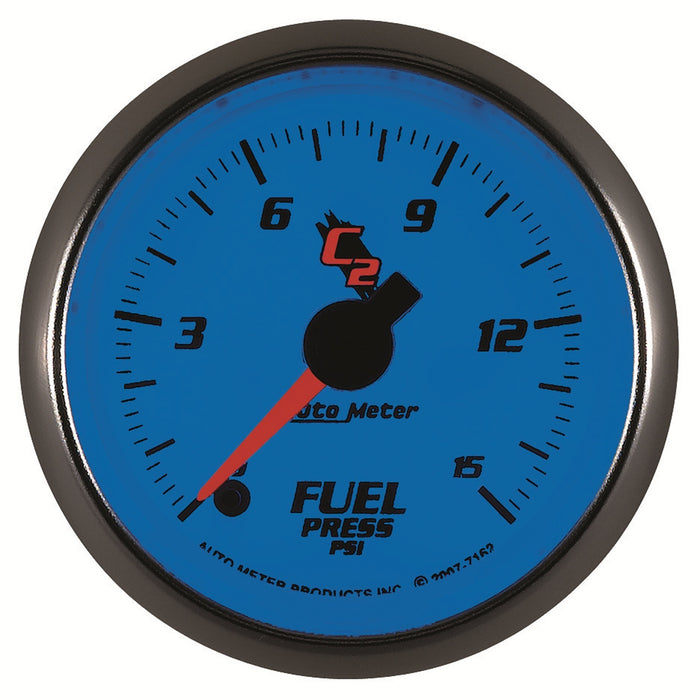 AutoMeter 7162 GAUGE; FUEL PRESSURE; 2 1/16in.; 15PSI; DIGITAL STEPPER MOTOR; C2 - Truck Part Superstore