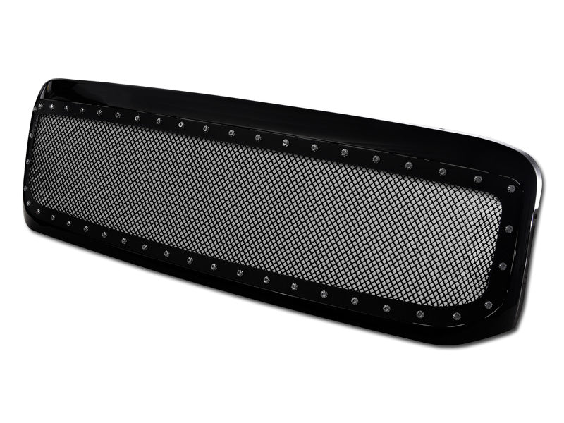 Armordillo USA 7165281 Rivet Mesh Gloss Black ABS ABS Shell / Metal Mesh Grille - Truck Part Superstore