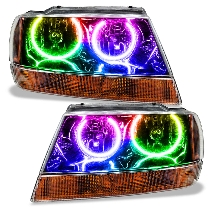 Oracle Lighting 7167-334 SMD Pre-Assembled Headlights, Black Bezel, ColorSHIFT - No Controller - Truck Part Superstore