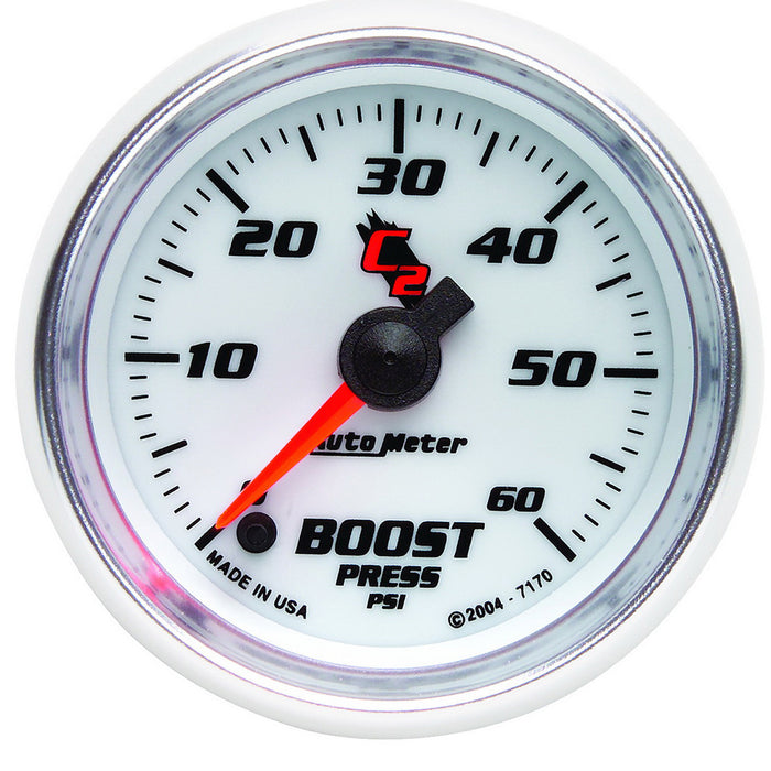 AutoMeter 7170 GAUGE; BOOST; 2 1/16in.; 60PSI; DIGITAL STEPPER MOTOR; C2 - Truck Part Superstore