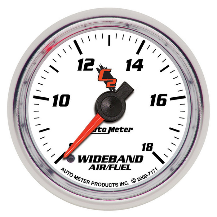 AutoMeter 7171 GAUGE; AIR/FUEL RATIO-WIDEBAND; ANALOG; 2 1/16in.; 8:1-18:1; STEPPER MOTOR; C2 - Truck Part Superstore