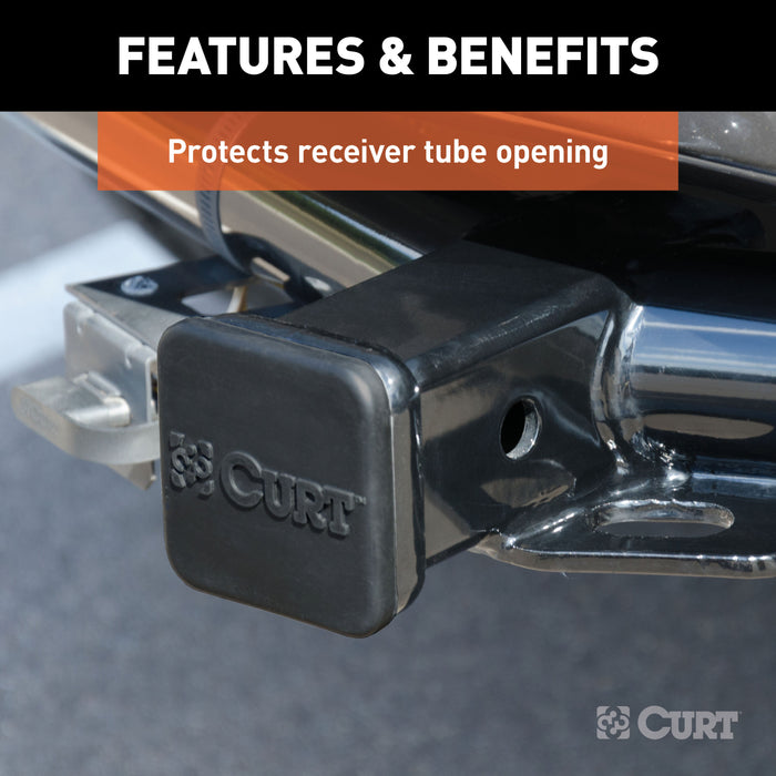 CURT 22272 CURT 22272 Rubber Trailer Hitch Cover; Fits 2-Inch Receiver - Truck Part Superstore
