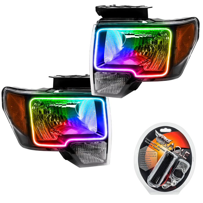 Oracle Lighting 7188-330 LED Pre-Assembled Headlights, Black Bezel, ColorSHIFT - Truck Part Superstore