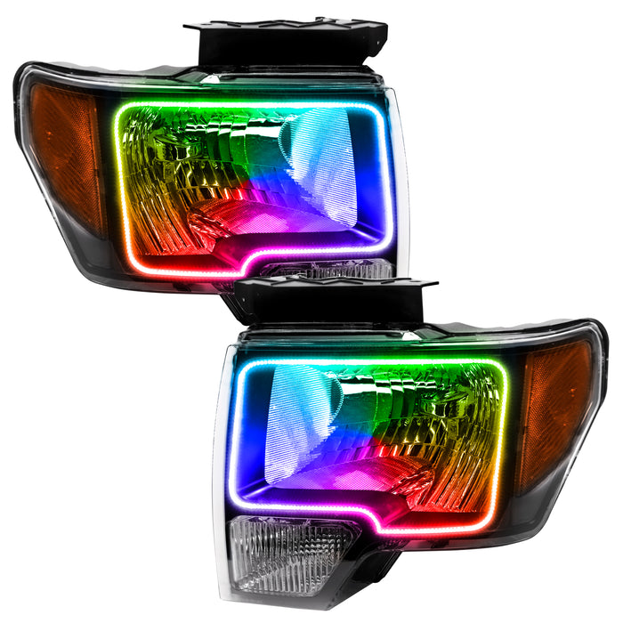 Oracle Lighting 7188-334 LED Pre-Assembled Headlights, Black Bezel, ColorSHIFT - No Controller - Truck Part Superstore