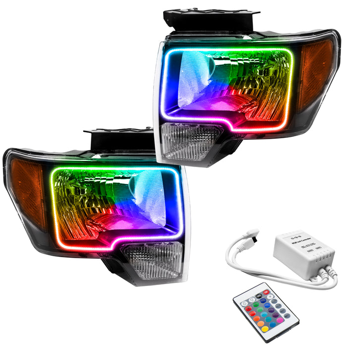 Oracle Lighting 7188-504 LED Pre-Assembled Headlights, Black Bezel, ColorSHIFT - Simple - Truck Part Superstore