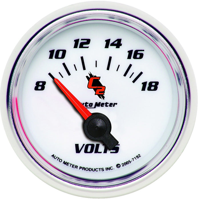 AutoMeter 7192 GAUGE; VOLTMETER; 2 1/16in.; 18V; ELECTRIC; C2 - Truck Part Superstore