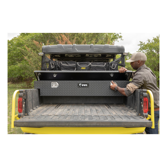 UWS EC10903 Matte Black Aluminum UTV Tool Box-Polaris (Heavy Packaging) - Truck Part Superstore