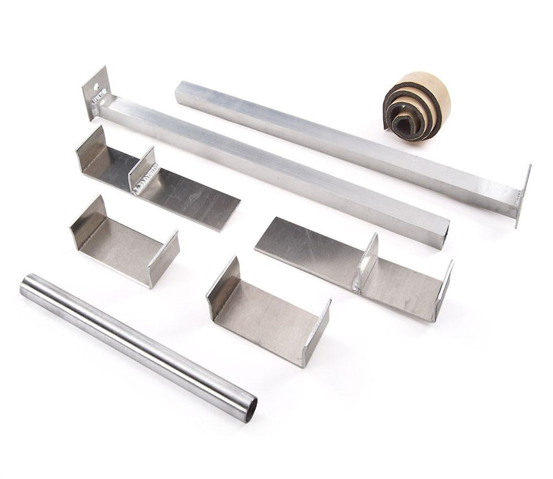 Be Cool 72017 Universal Dual Core Radiator Mounting Kit Natural Finish Aluminum Be Cool Radiator - Truck Part Superstore