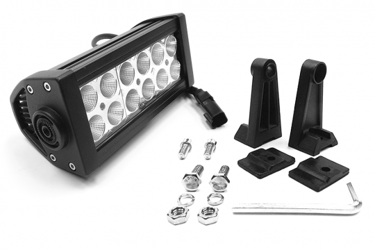 Southern Truck 72075 6.0 Inch LED Light Bar Chrome Series Double Row Straight Combo Flood/Beam 36W DT Harness 3,240 Lumens Southern Truck Lifts - Truck Part Superstore