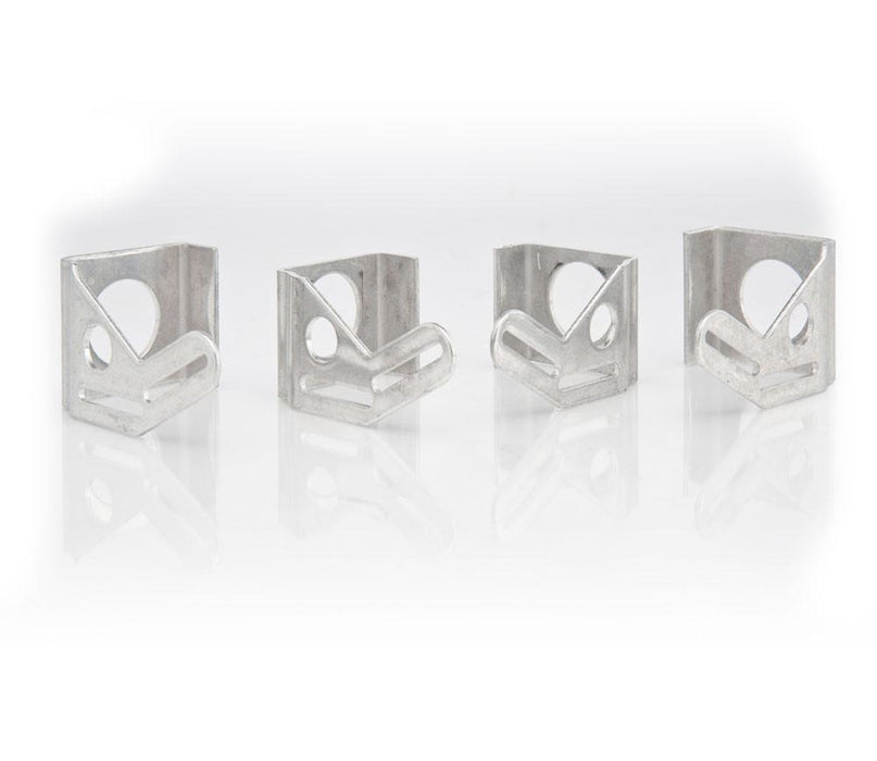 Be Cool 72116 Natural Finish Aluminum Fan Brackets 13 Inch Fans on 17 Inch Core Set of 4 Be Cool Radiator - Truck Part Superstore