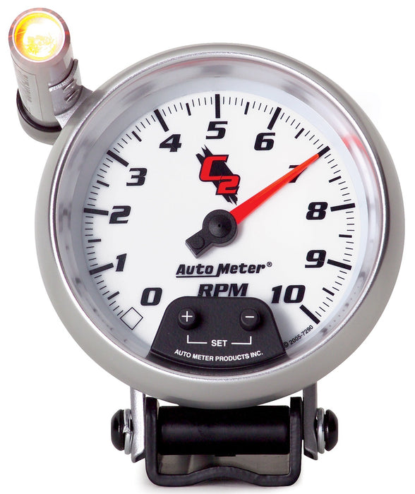 AutoMeter 7290 GAUGE; TACHOMETER; 3 3/4in.; 10K RPM; PEDESTAL W/EXT. QUICK-LITE; C2 - Truck Part Superstore
