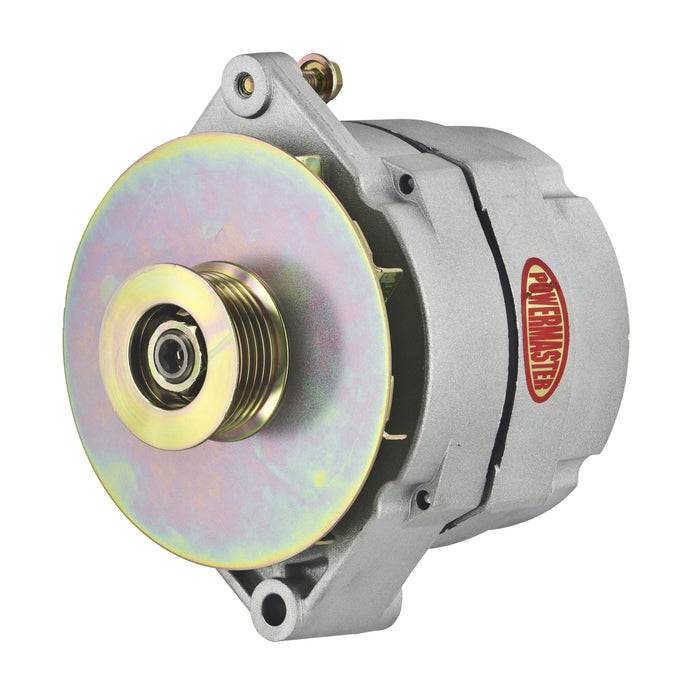 Powermaster Performance 7294-348 Alternator; 12si; 100 Amp; 75 Idle; 6 Groove Pulley; Baffle; OE Look; Natural; - Truck Part Superstore