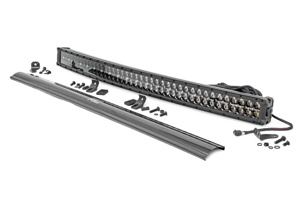 Rough Country 72940BD 40 Inch Curved CREE LED Light Bar Dual Row Black Series w/Cool White DRL Rough Country - Truck Part Superstore