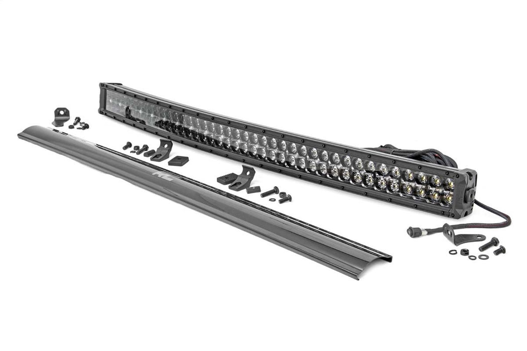 Rough Country 72940BD 40 Inch Curved CREE LED Light Bar Dual Row Black Series w/Cool White DRL Rough Country - Truck Part Superstore