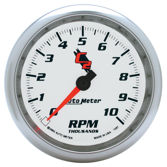 AutoMeter 7297 GAUGE; TACHOMETER; 3 3/8in.; 10K RPM; IN-DASH; C2 - Truck Part Superstore