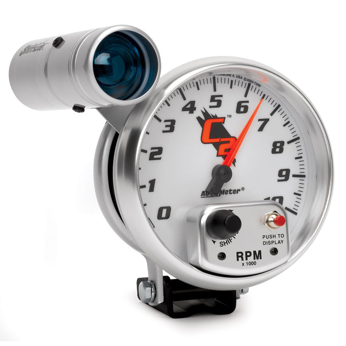 AutoMeter 7299 GAUGE; TACHOMETER; 5in.; 10K RPM; PEDESTAL W/EXT. SHIFT-LITE; C2 - Truck Part Superstore