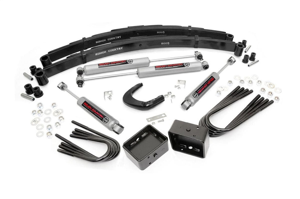 Rough Country 150.20 Suspension Lift Kit w/Shocks; 4 in. Lift; - Truck Part Superstore