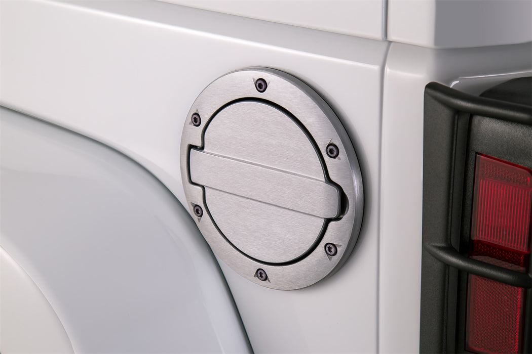 AMP Research 73000-00A Fuel Door; Brushed; - Truck Part Superstore