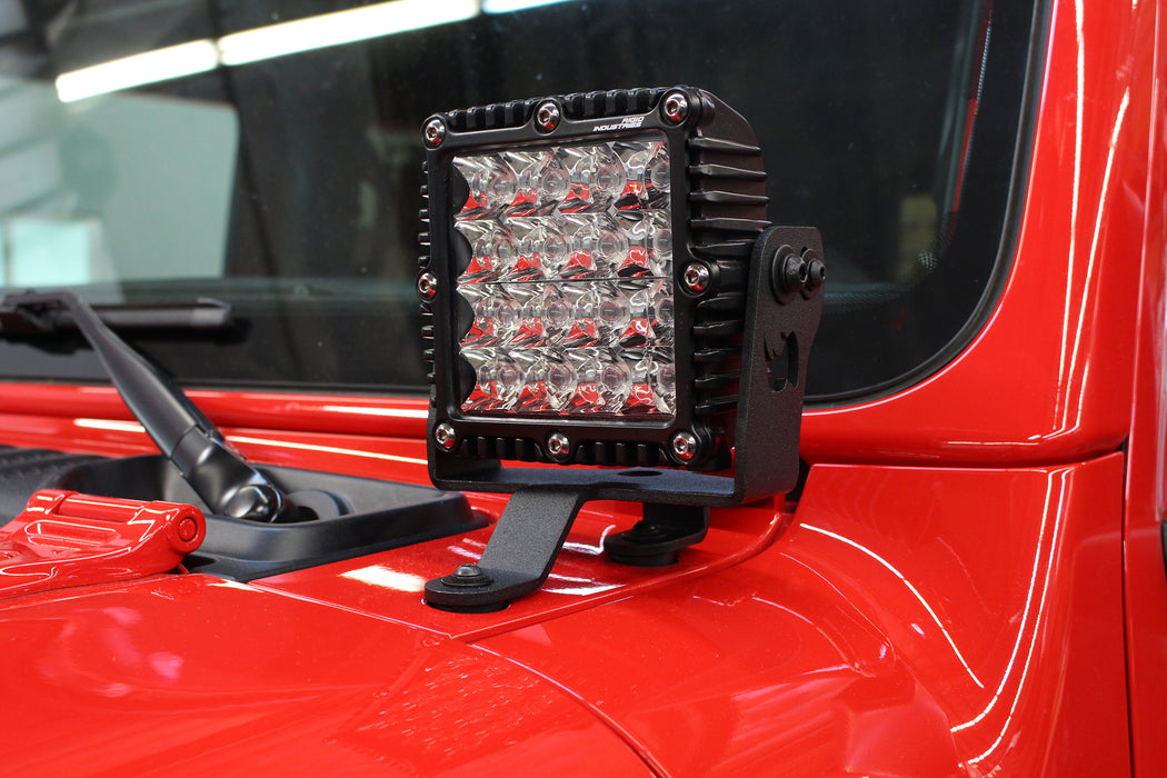 Go Rhino 730066T XE Windshield Cowl Light Mounts for Jeep JL/JT - Fits 6x6 Single Q4 Series - Truck Part Superstore