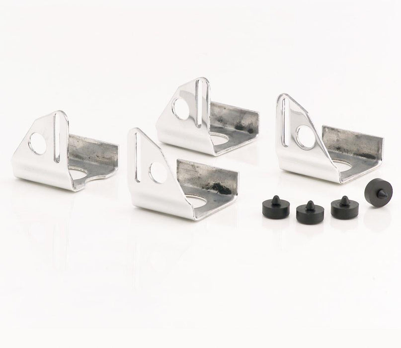 Be Cool 73043 Polished Finish Aluminum Mounting Brackets Set of 4 for 61-72 Chevrolet Corvette Be Cool Radiator - Truck Part Superstore