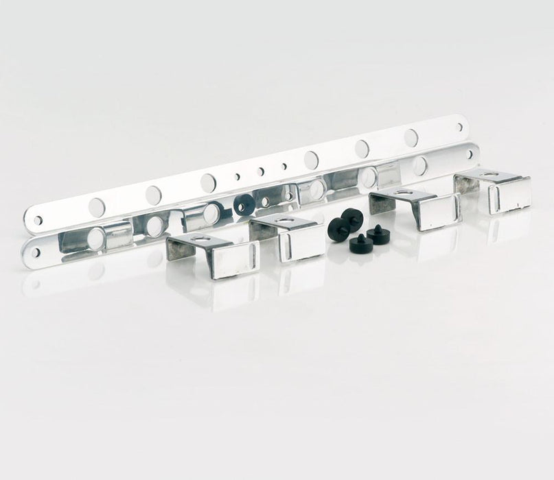 Be Cool 73044 Polished Finish Aluminum Brackets for Dual Fan Installation Set of 4 Be Cool Radiator - Truck Part Superstore