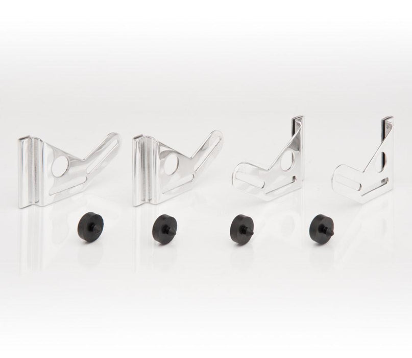 Be Cool 73054 Polished Finish Mounting Brackets for 13 Inch and 16 Inch Electric Fan Installation Set of 4 Be Cool Radiator - Truck Part Superstore
