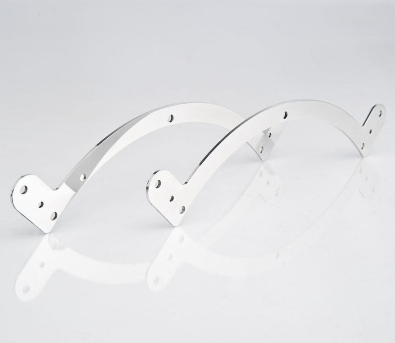 Be Cool 73074 Polished Finish Set of Billet Moon Shape Mounting Brackets for 16 Inch fan Be Cool Radiator - Truck Part Superstore