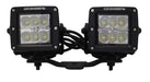 Go Rhino 731030T XE Hood Hinge Light Mounts for Jeep JL/JT - Fits two 3x3 Cubes - Truck Part Superstore